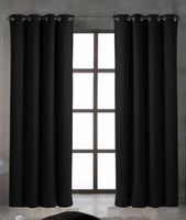 Ösen Nachtvorhang schwarz 140x260 cm