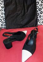 Karen Millen Slingback Pumps Grösse 37.5 Schwarz/Weiss