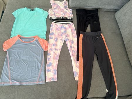 Lot de vêtements de sport fille, taille 122-140 cm