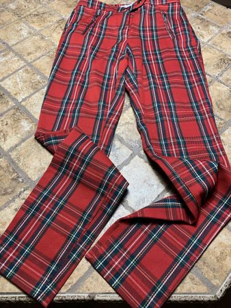 Pantaloni rossi a quadri H&M taglia 36- nuovo-primavera 👍