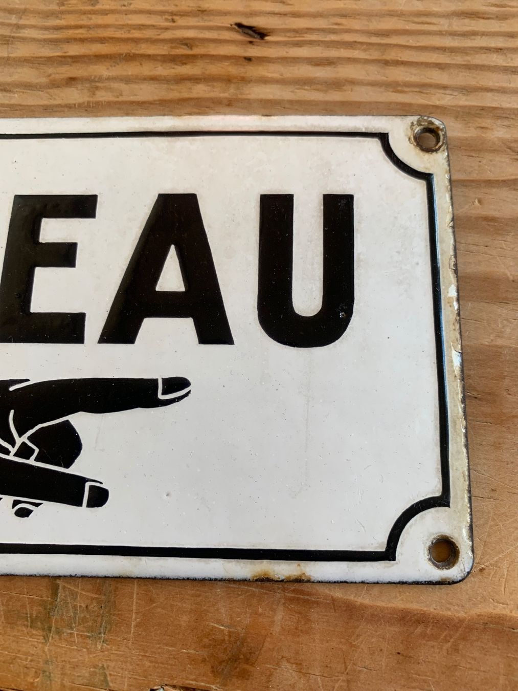 Schilder: Altes Emaille-Schild BUREAU – Gebraucht aus Bibern SO von wecafra 3
