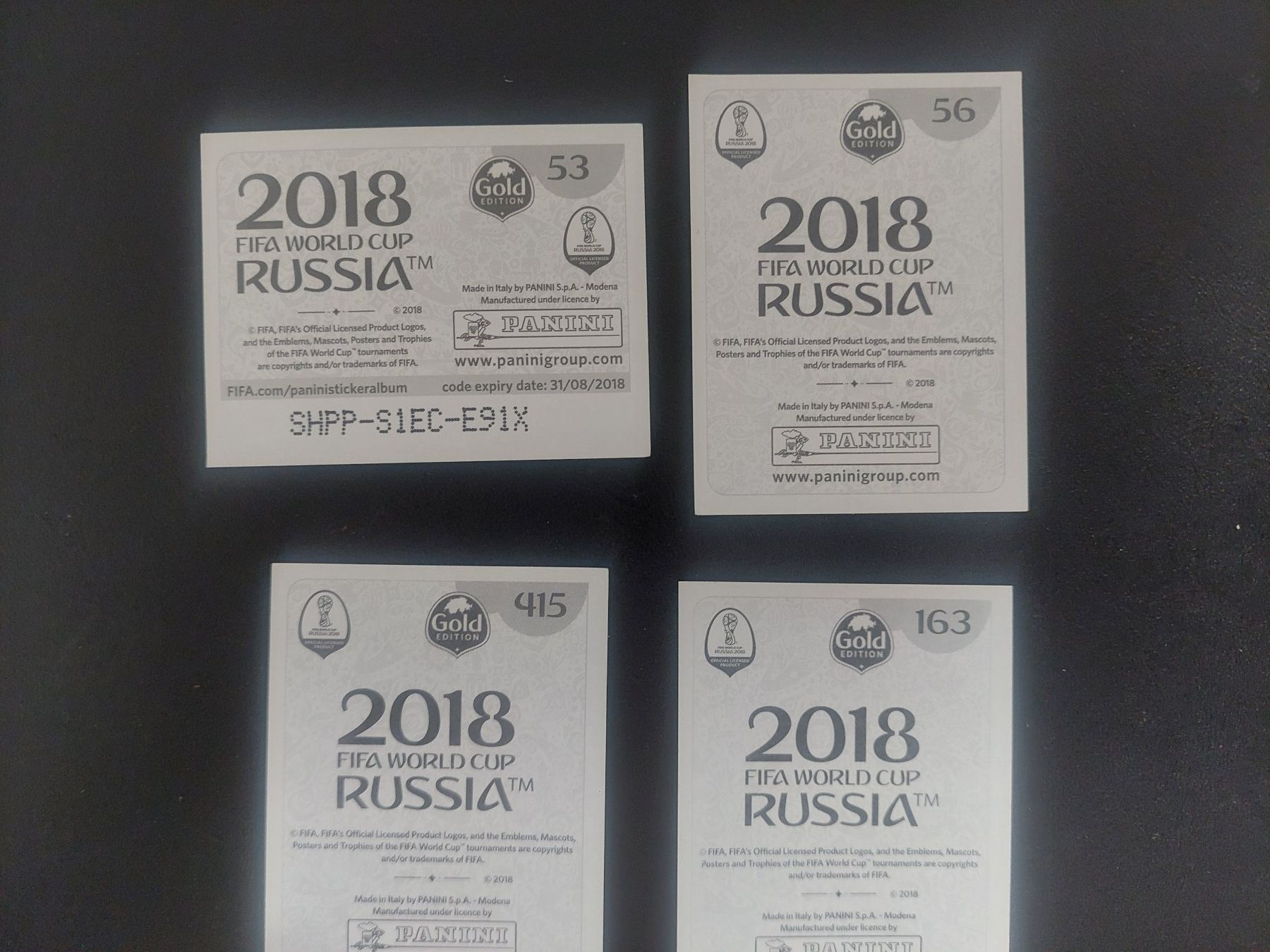 Panini Sammelbilder & Trading cards: RUSSIA 2017 - 4x stickers – Gebraucht aus Biel/Bienne von Deboma 1