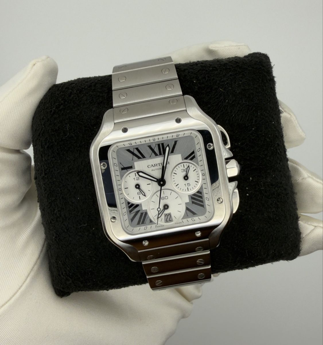 Cartier Orologi: Cartier Santos Chronograph  – Nuovo e nell'imballaggio originale da Breitenbach venduto da Erol426