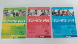 Lehrbucher Deutsch Schritte Plus 1, 2, 3 Hueber - ohne CDs