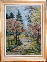 Franz Gehri– Waldweg, Öl auf Holz, signiert