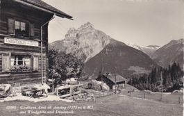 Gasthaus - Arni ob Amsteg (URI)mit Windgälle u.Düssistock.
