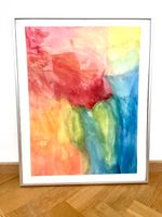 Aquarell modern mit Alurahmen