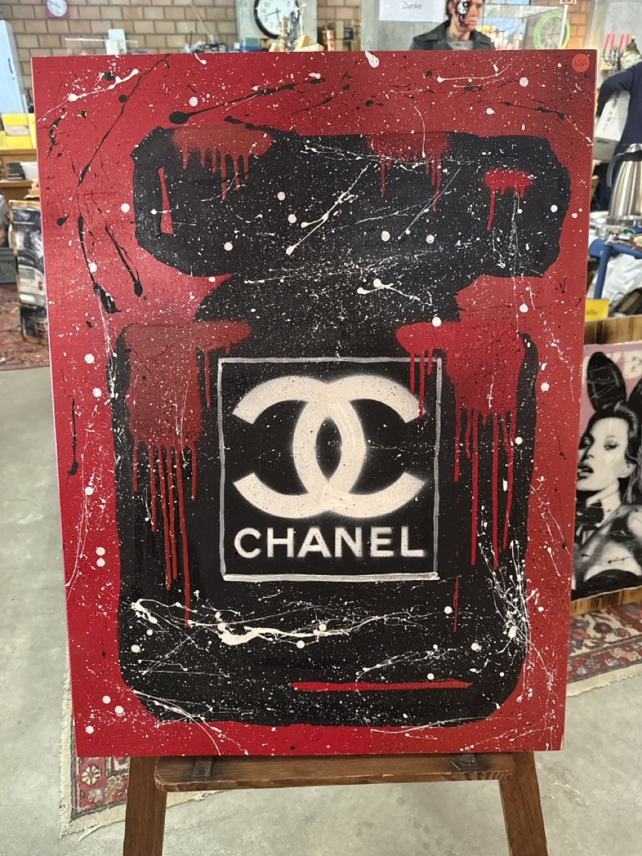 Dipinti: UNIKAT: CHANEL BILD AUF HOLZ – Nuovo e nell'imballaggio originale da Zwingen venduto da Eiphone