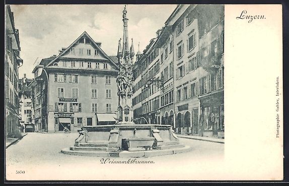 Cartoline postali: Luzern, Strassenpartie mit Geschäften u – Usato da Berlin venduto da bartko-reher
