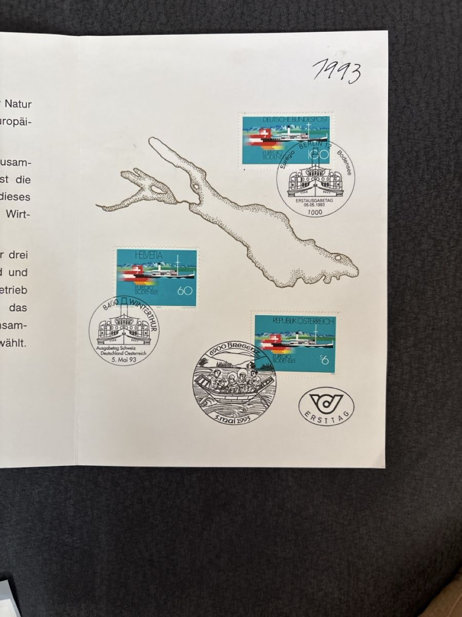 Alle Briefmarken: Timbre Euregio Bodensee 1993 émission conjointe nouveau – Gebraucht aus Carouge GE von irma016 1