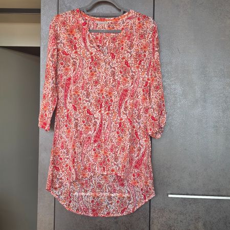 🐸 NILE TUNIKA LANGE BLUSENKLEID BLUSE XS VISKOSE TOP ZUSTAN
