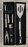 Grillbesteck Set im Alukoffer 3-teilig Neu