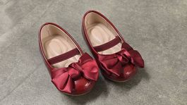 Mädchen Lackschuhe - 21- Rot mit Schleife