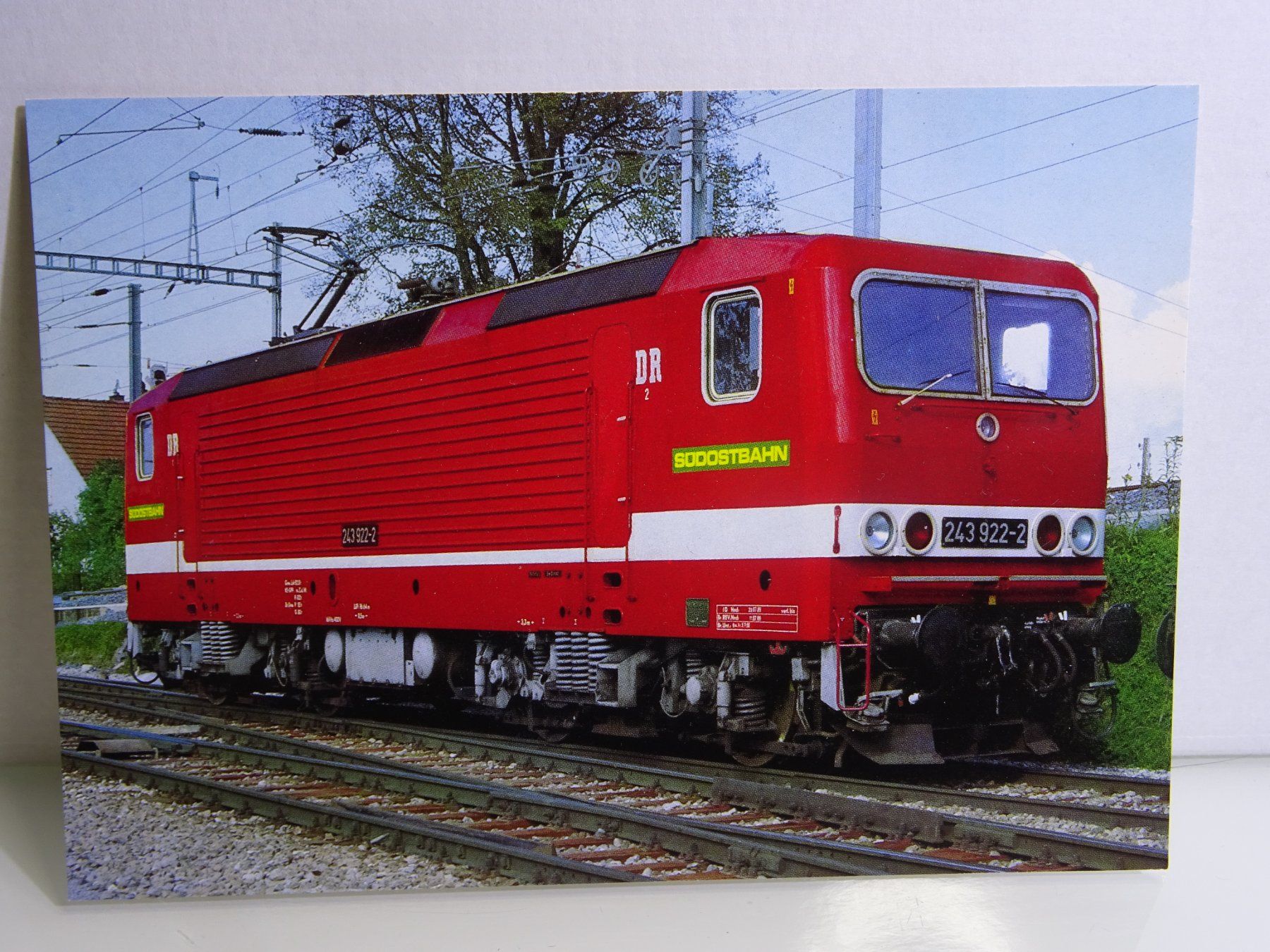Cartoline postali: Postkarte "SOB/DR  E 243 922  E-Lokomotive" – Usato da Teufen AR venduto da Brandan2171