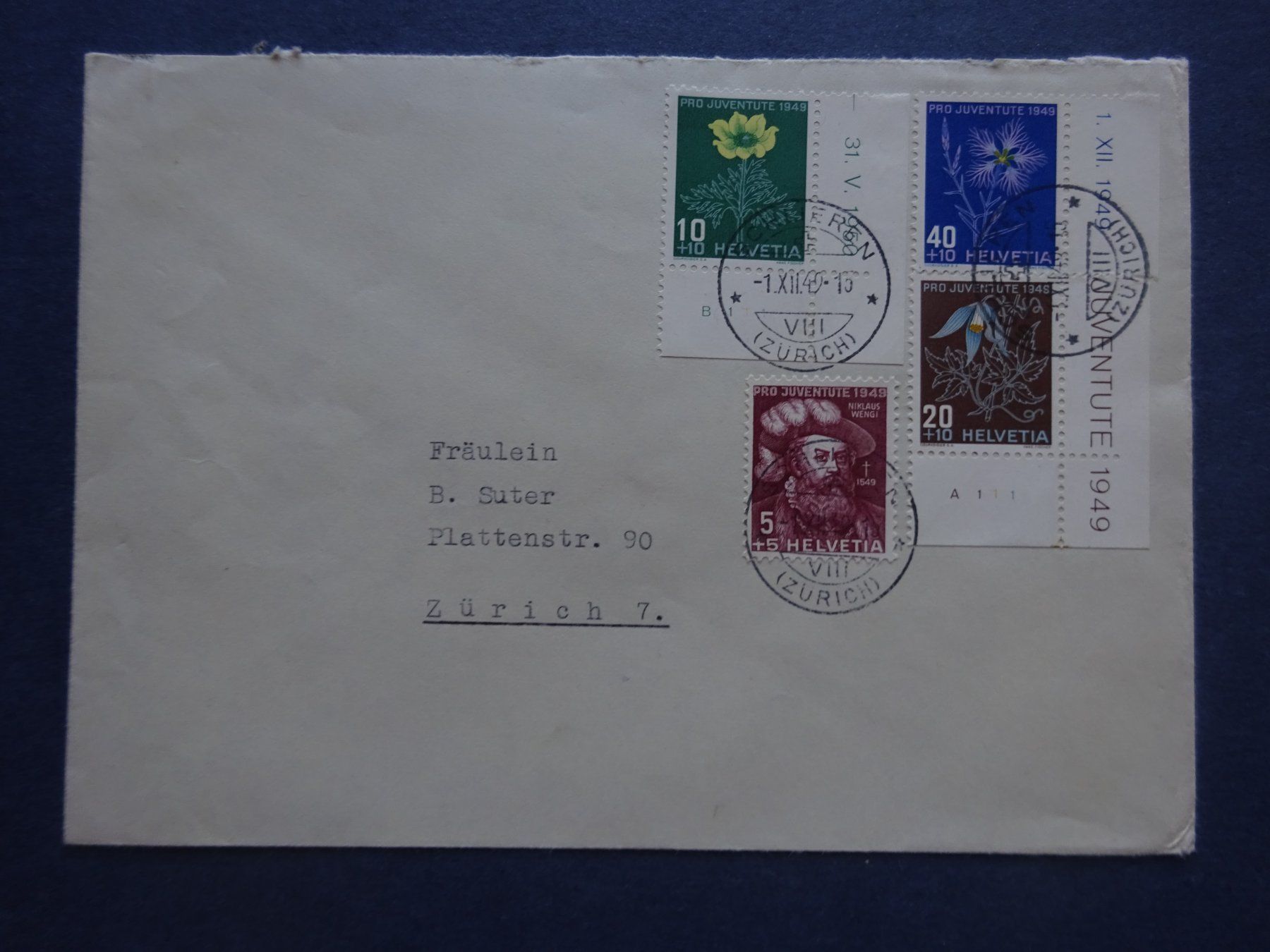 Tutti i francobolli: 1949 Pro Juventute FDC – Usato da Appenzell-Steinegg venduto da adi1975