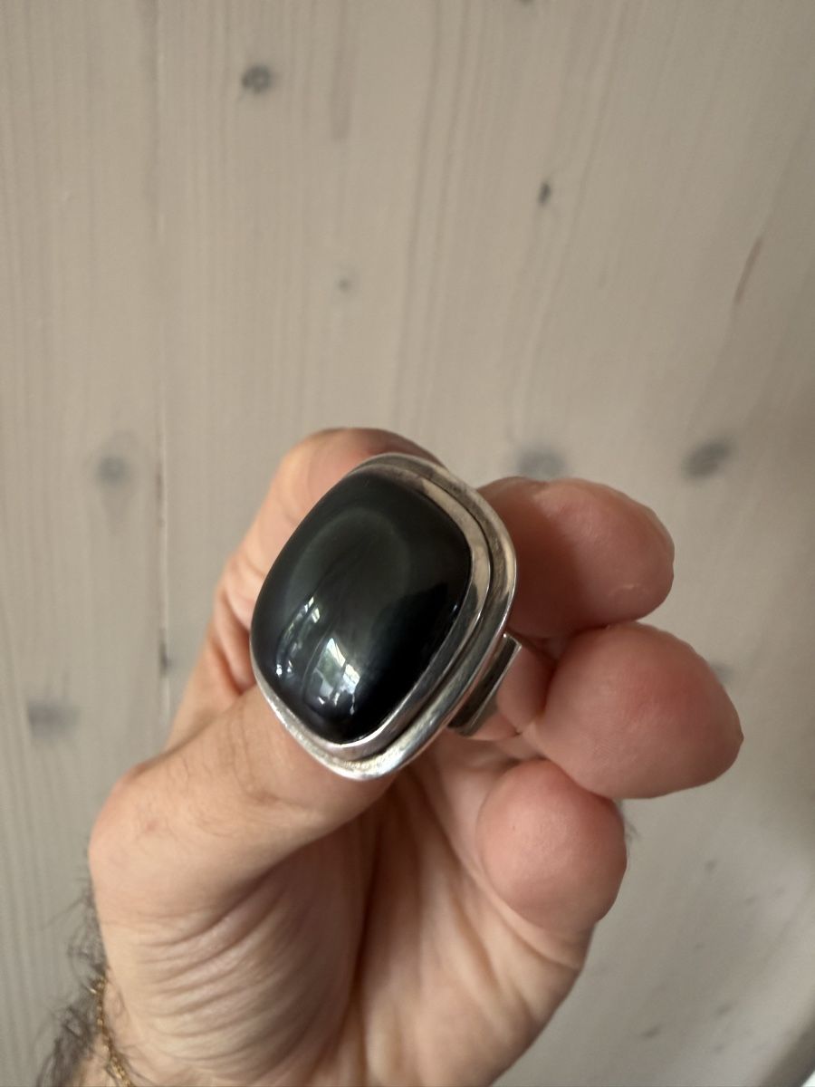 Anelli: Silberring mit Regenbogen-Obsidian – Nuovo (secondo la descrizione) da Knonau venduto da Danyboy30 2