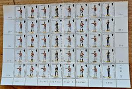 GUERNSEY militia stamps sheet of 40 ** 1974-78