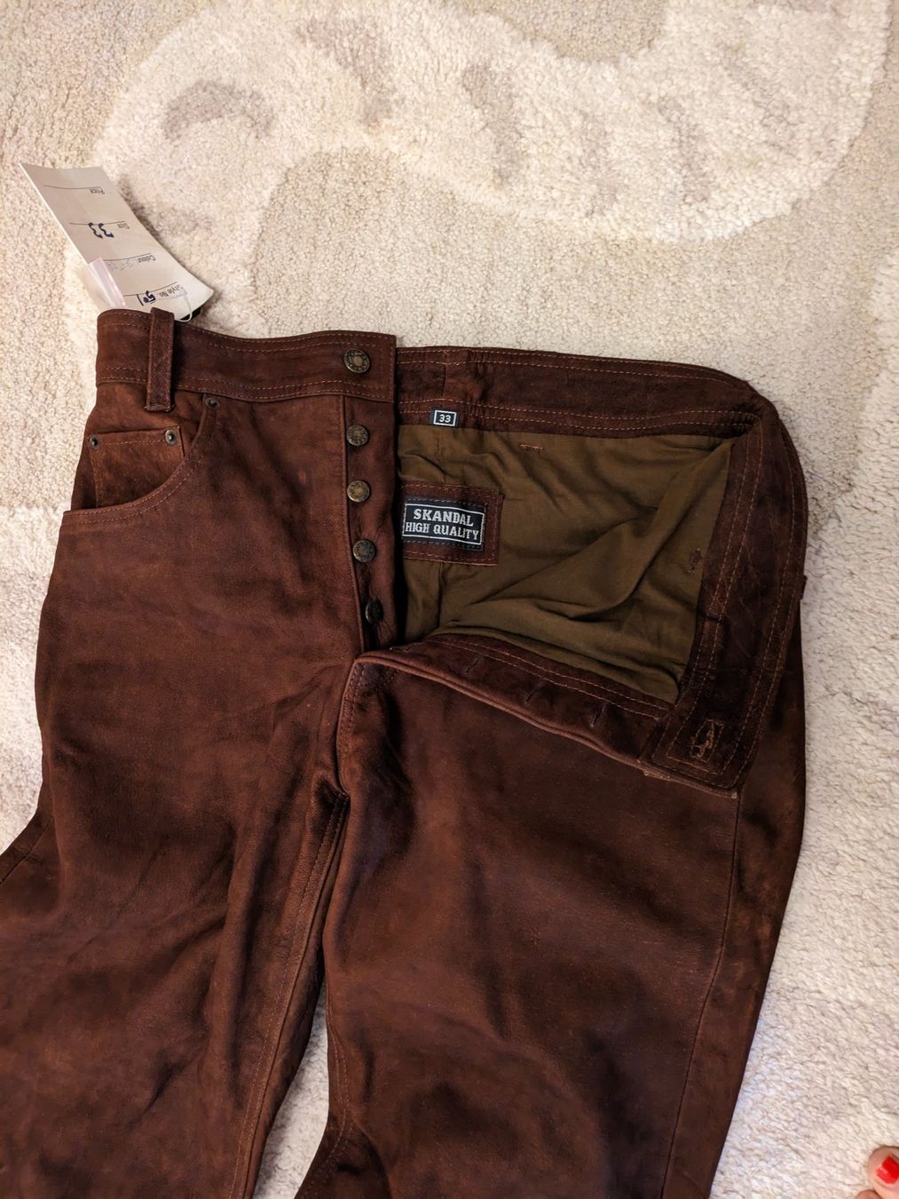 Pantaloni: Sehr schöne Wildlerderhose, Neu – Nuovo e nell'imballaggio originale da Adlikon venduto da Match62 3