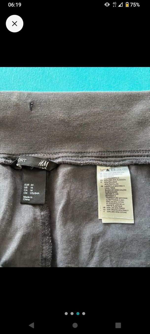 H&M Pantaloni: Leichte Sommerhose H&M Gr. 44, Leinen – Usato da Rehetobel venduto da Modi98 2