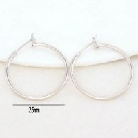 Creolen 25 mm – Farbe Stahl (2 Stück) neu