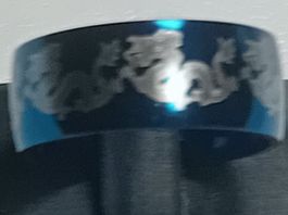 ring edelsthal 316L,,,mit drachen,,,matt