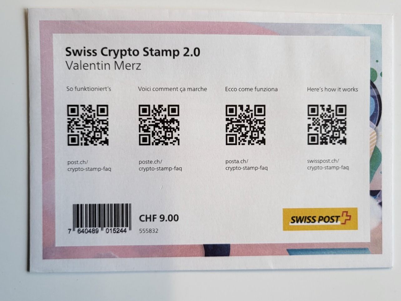 752) Crypto Stamp 2.0 «Valentin Merz» ungeöffnet!! (Neu und  originalverpackt) in Schwarzhäusern für CHF 16 – mit Lieferung auf Ricardo  kaufen