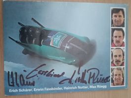 Bob Team Schärer - Handsignierte Karte aus den 80er