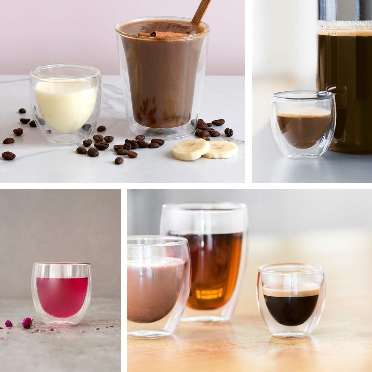 Bicchieri: 6er Set Doppelwandige Gläser 80ml – Nuovo e nell'imballaggio originale da Châtelaine venduto da topshop.switzerland 2