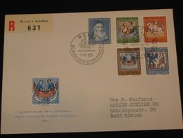 Pro Patria FDC 1965 Nr. 123 - 127 "Deckengemälde"