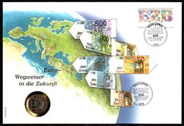 Numis Grossbrief, Euro Wegweiser in die Zukunft, mit Münze