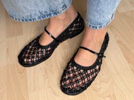 DEAR FRANCES WEAVE STRAP - RIEMCHENBALLERINA - BLACK 39 (40)