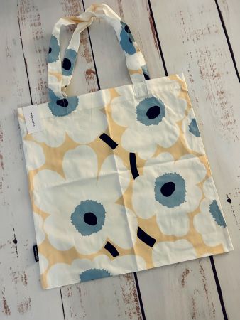 Marimekko cotton shoper bag with print