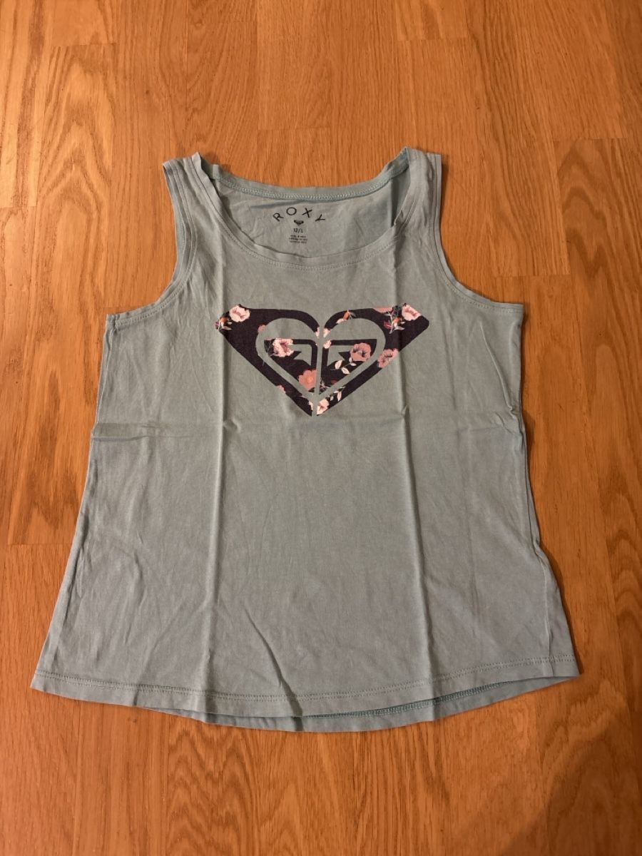 Roxy Camicette, T-shirt & Top: Roxy Tanktop blau mit Blumenmuster Grösse 12/L  – Usato da Rünenberg venduto da ZwergLi100