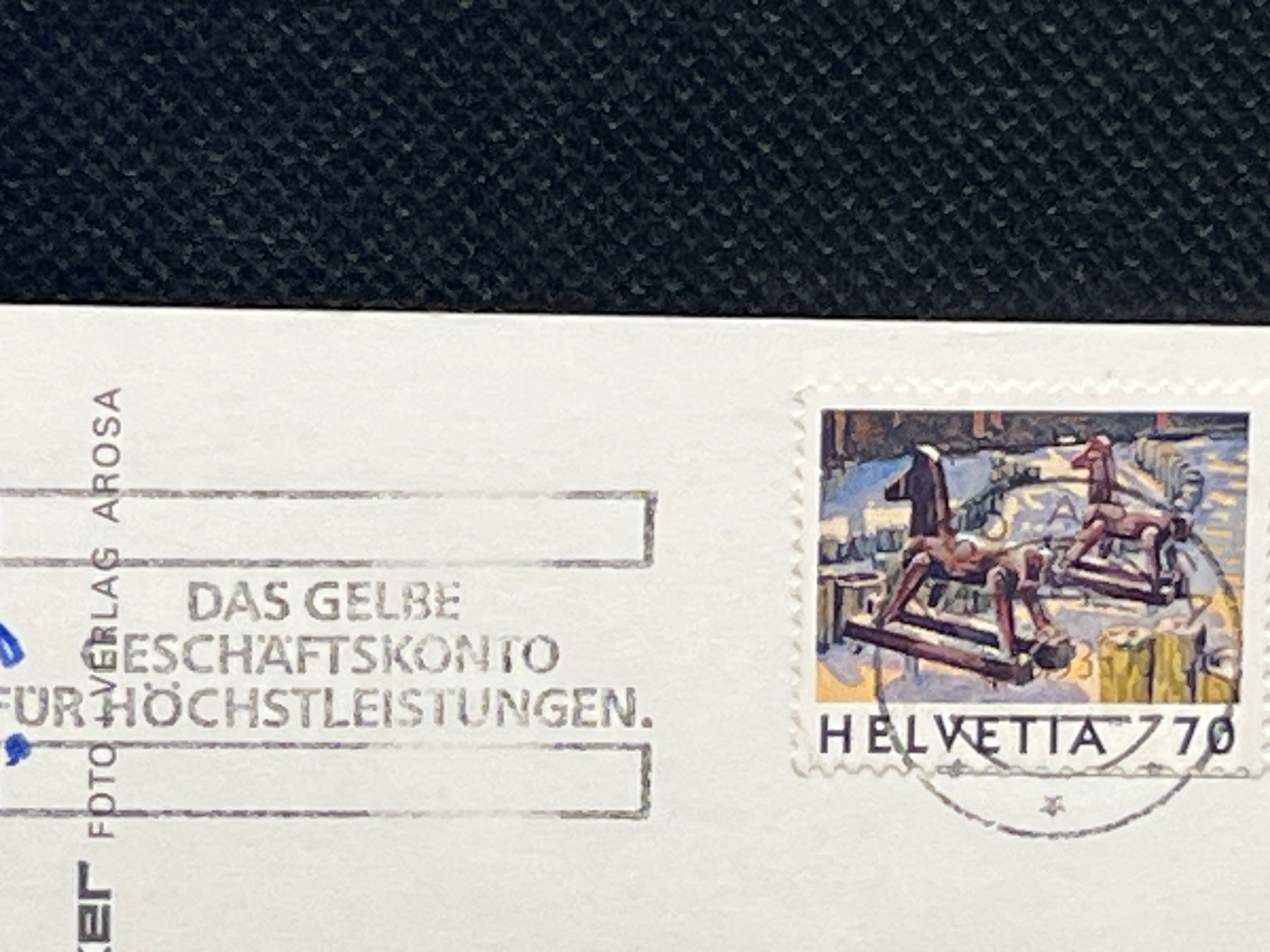 Cartoline postali: Arosa, Prätschli-Obersee mit Schiesshorn – Usato da Widnau venduto da Brusi9 1