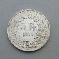 ++ 5.- Franken 1874 B.