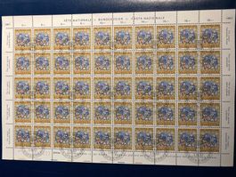 Schweiz 1967 Bogen Pro Patria 30+10R 1.Tag Bern Zillis