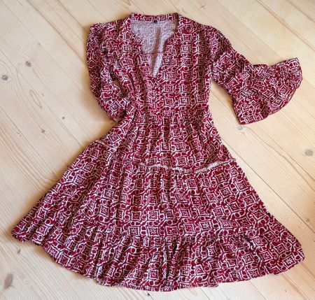 Kleid spezielle Ärmel,70er Jahre/Hippie,Chicorée,Gr.M