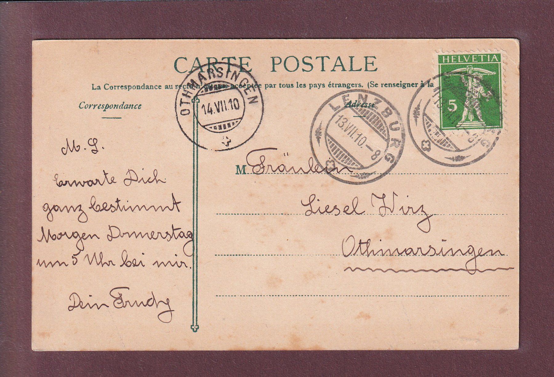 Cartes postales: LAUSANNE - Monument Major Davel - 1910 – D'occasion à Pully par nicecards 1