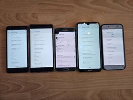 Téléphones Samsung et Nokia 