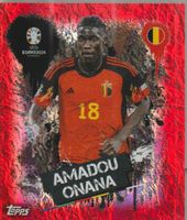 EURO 2024 Topps sticker Foil Red AMADOU ONANA BELGIUM BEL 3