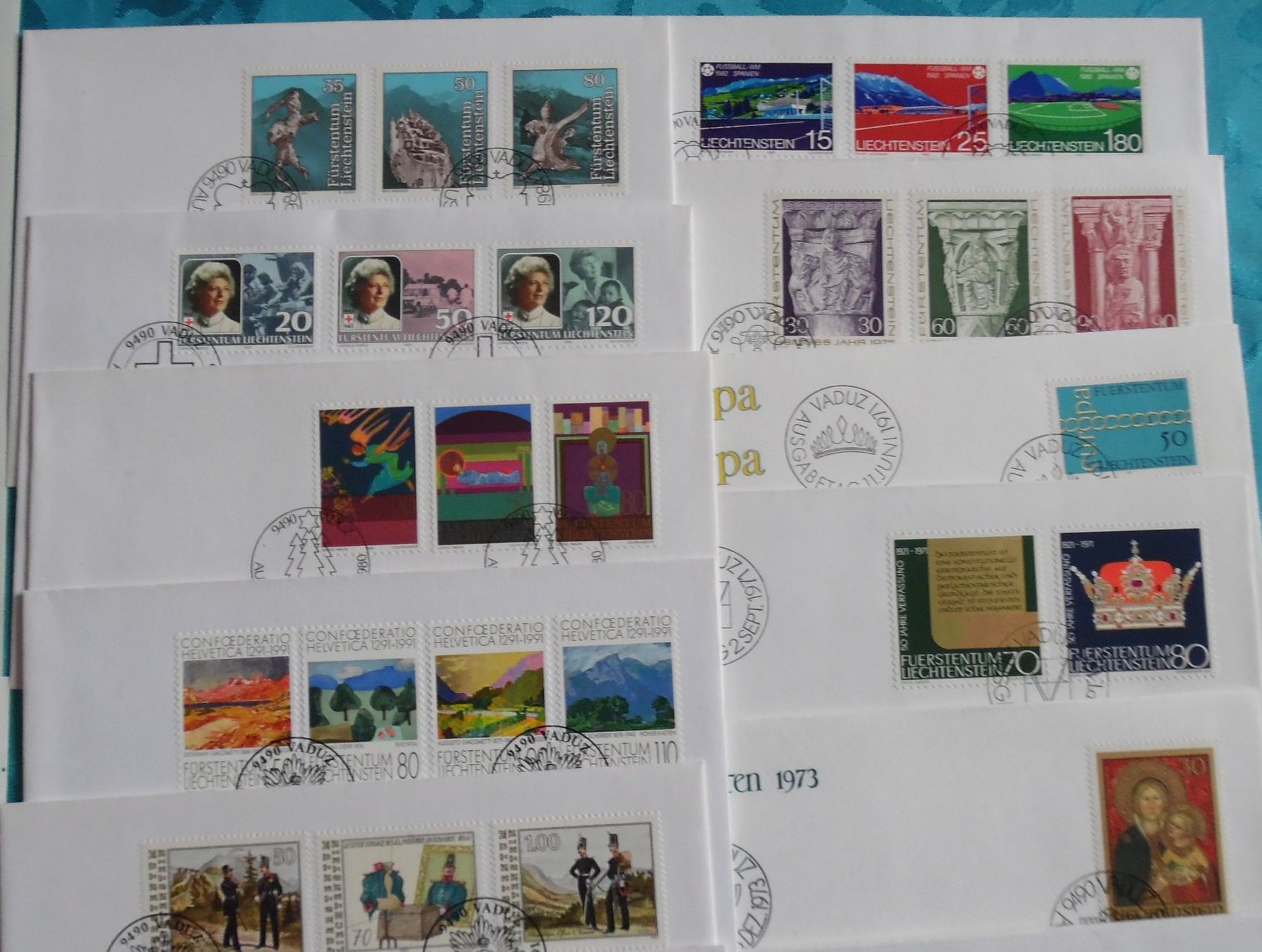 Alle Briefmarken: Sammlung FL-Marken – Gebraucht aus Bellinzona von Luna093 4