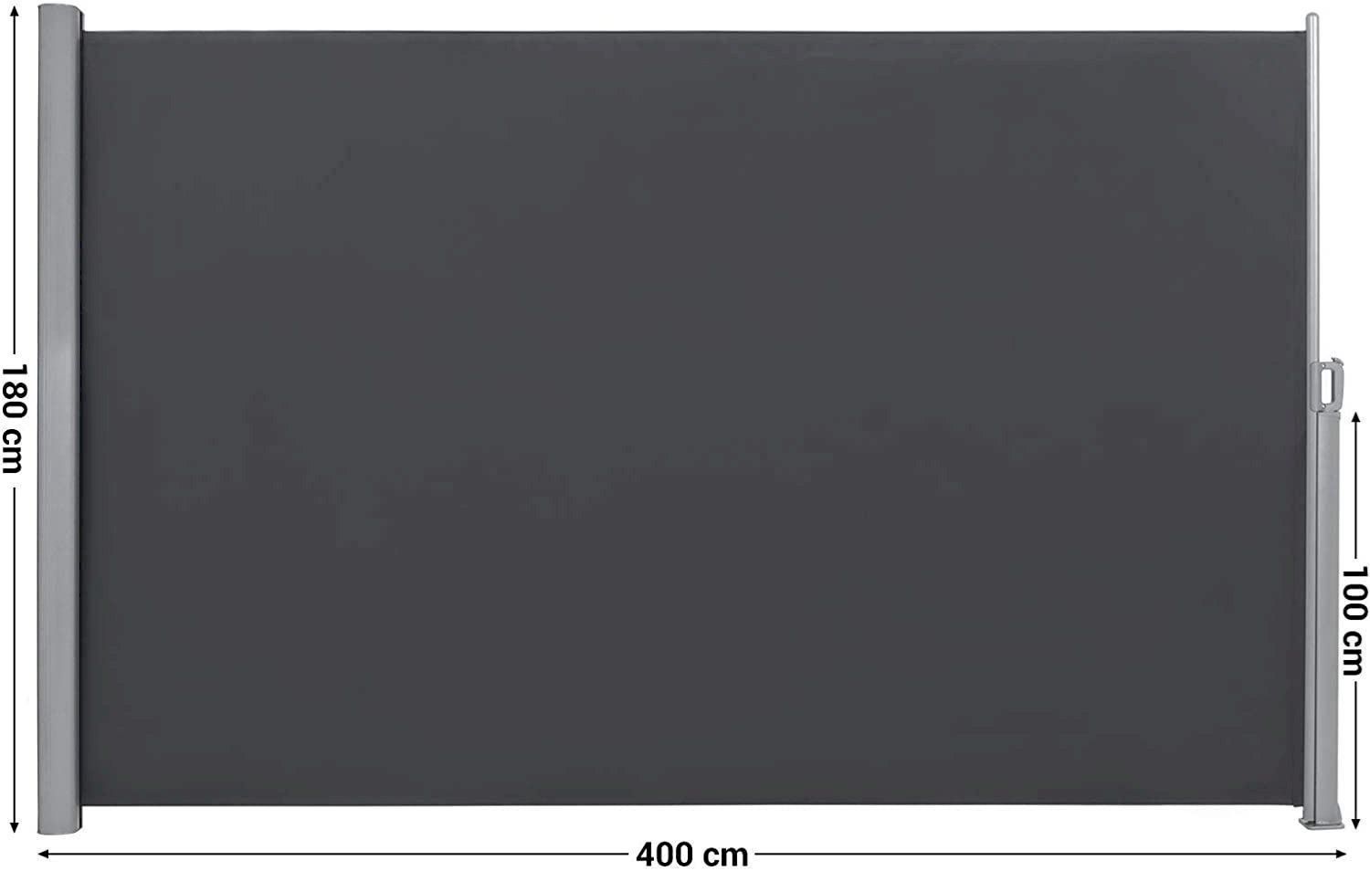 Tende da sole: Seitenmarkise 180 x 400 cm Anthrazit – Nuovo e nell'imballaggio originale da Bottighofen venduto da zaap 2