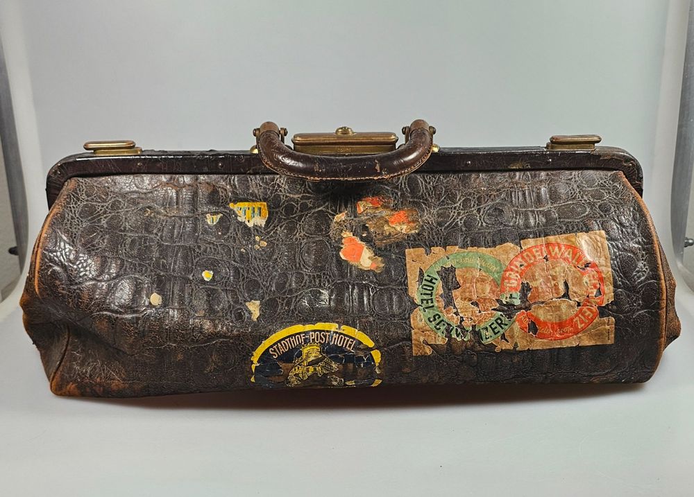 Hebammentasche Doktortasche/Arzttasche aus Leder mit Charme