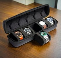 2x Reiseetui für 5 Uhren - Boîte de voyage pour 5 montres