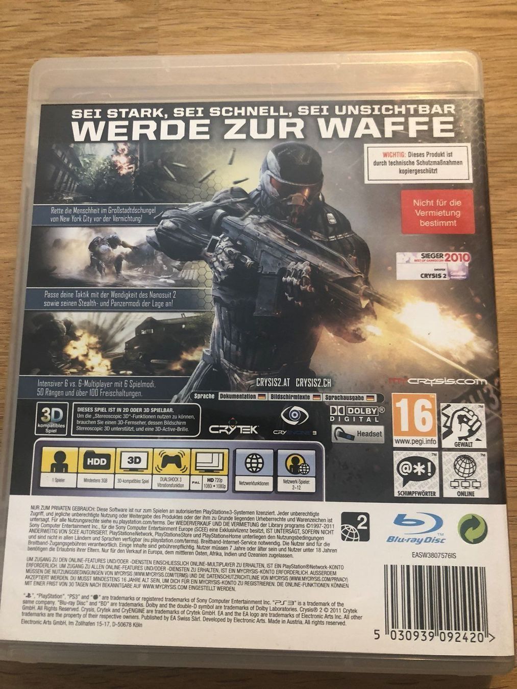 Sony Spiele: Crysis 2 für Ps3 – Gebraucht aus Kestenholz von Inna09 1