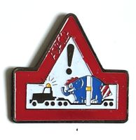 Pin Verkehrsschild Schwertransport