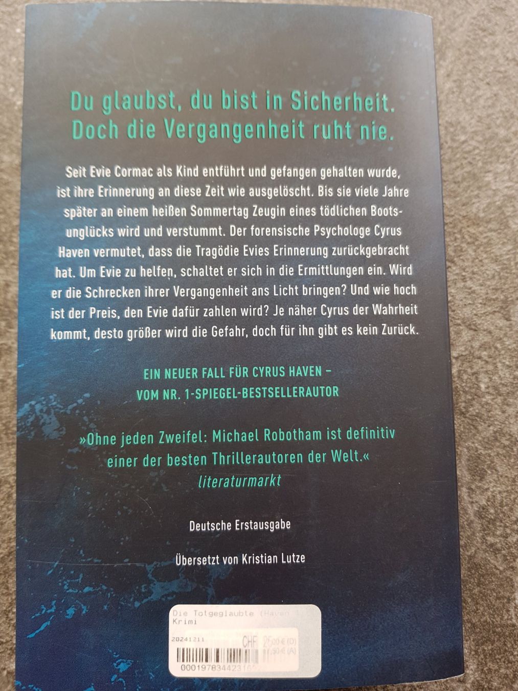 Bücher: DIE TOTGEGLAUBTE / Michael Robotham Psychothriller 2024 – Gebraucht aus Dietikon von marconi07 1