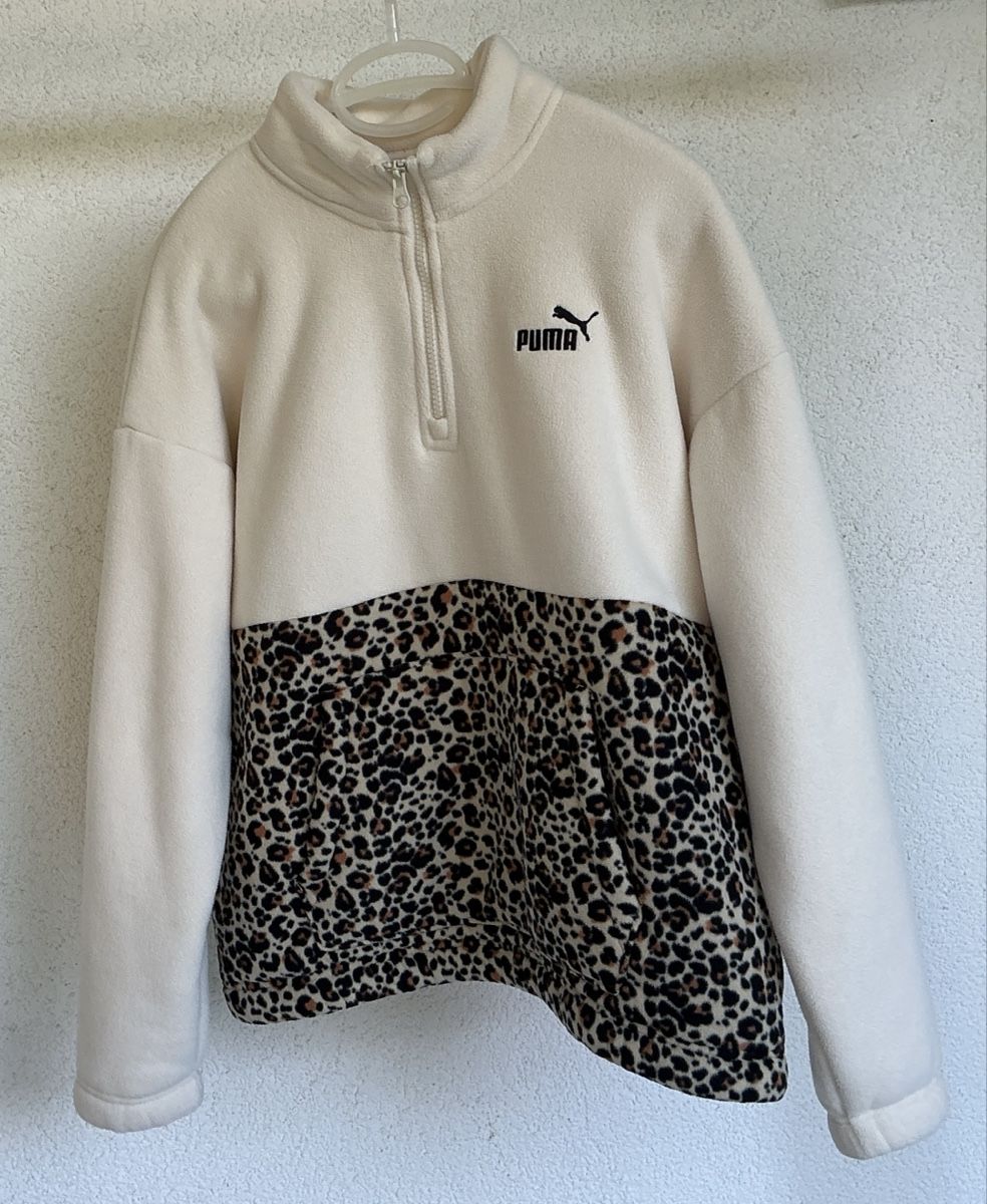 Puma Maglioni & Felpe: Puma Pullover Fleece Leo Print beige/braun Grösse M – Nuovo (secondo la descrizione) da Kreuzlingen venduto da LoveTheSea