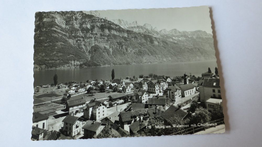 Cartoline postali: Murg / SG - Walensee - Churfirsten - 1962 – Usato da Jona venduto da centumprata