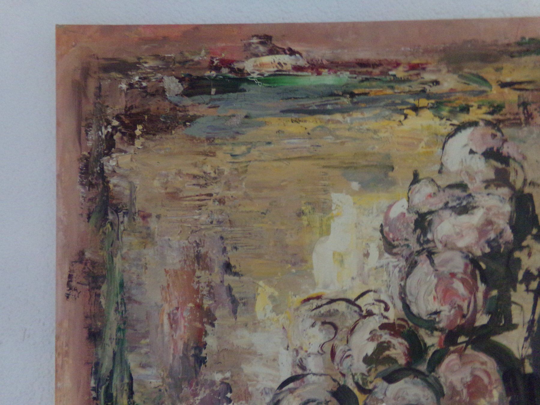 Dipinti: VINTAGE GEMÄLDE KLETTERROSEN VON WILLIAMSON – Usato da Egnach venduto da VILLA.ROSA 1